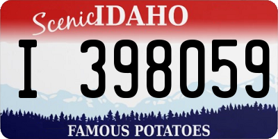 ID license plate I398059