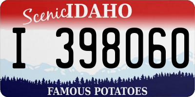 ID license plate I398060
