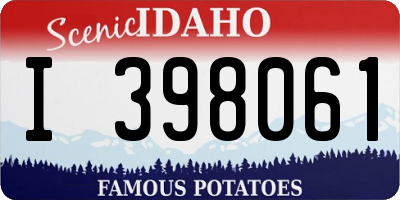 ID license plate I398061