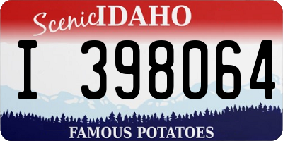 ID license plate I398064