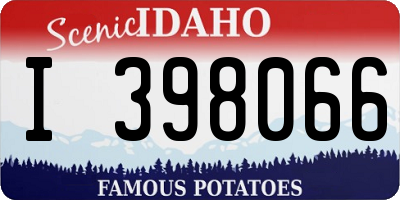 ID license plate I398066