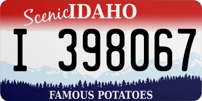 ID license plate I398067
