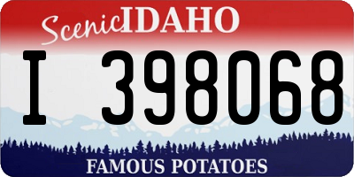 ID license plate I398068