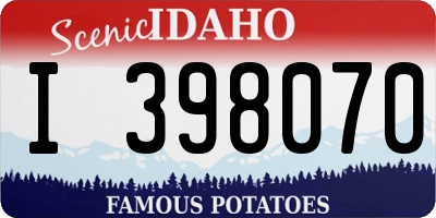 ID license plate I398070