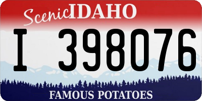 ID license plate I398076