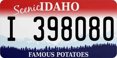ID license plate I398080