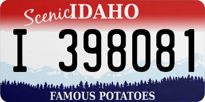 ID license plate I398081
