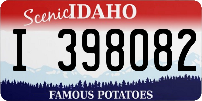 ID license plate I398082