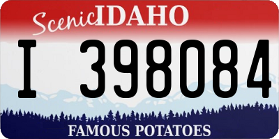 ID license plate I398084