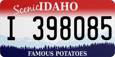 ID license plate I398085