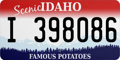 ID license plate I398086