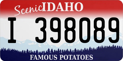 ID license plate I398089