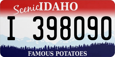 ID license plate I398090