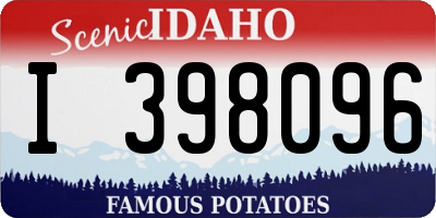 ID license plate I398096