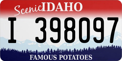 ID license plate I398097