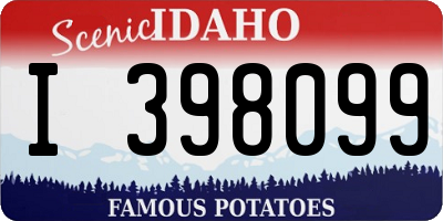 ID license plate I398099