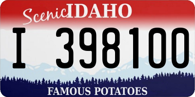 ID license plate I398100