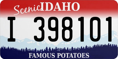 ID license plate I398101