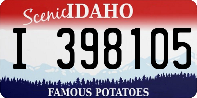 ID license plate I398105