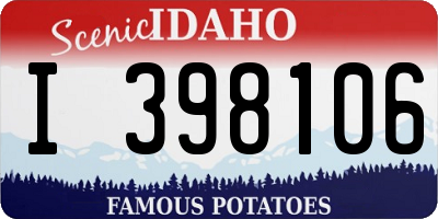ID license plate I398106