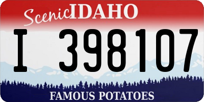 ID license plate I398107