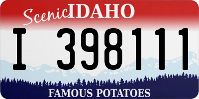 ID license plate I398111