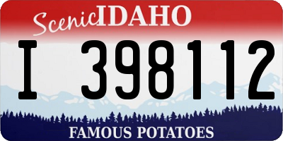 ID license plate I398112