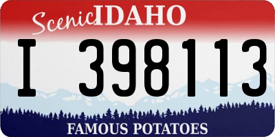 ID license plate I398113