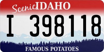 ID license plate I398118