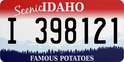 ID license plate I398121