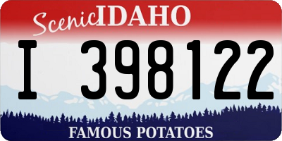 ID license plate I398122
