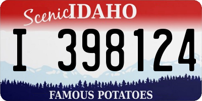 ID license plate I398124
