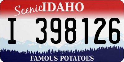 ID license plate I398126