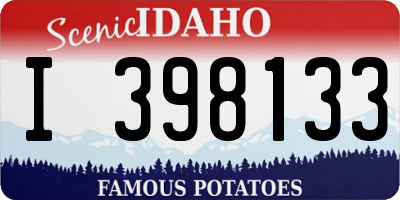 ID license plate I398133