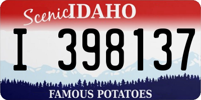 ID license plate I398137