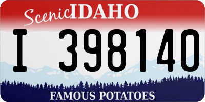 ID license plate I398140