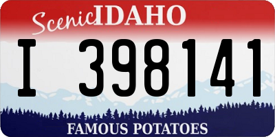 ID license plate I398141
