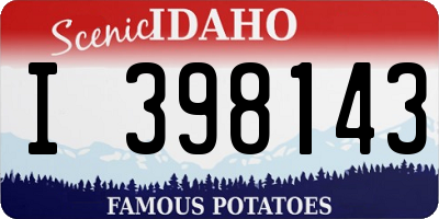 ID license plate I398143