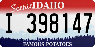 ID license plate I398147