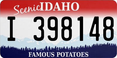 ID license plate I398148