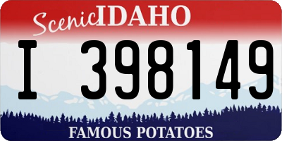 ID license plate I398149