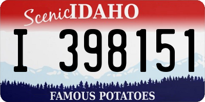 ID license plate I398151
