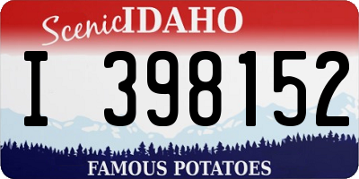 ID license plate I398152