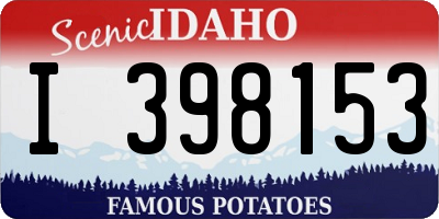 ID license plate I398153