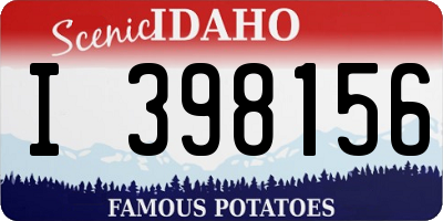 ID license plate I398156