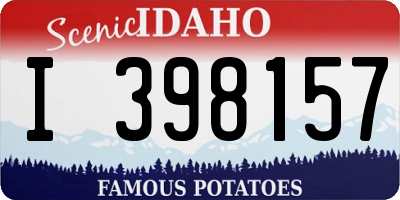 ID license plate I398157