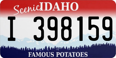 ID license plate I398159