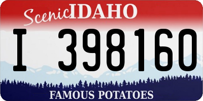 ID license plate I398160