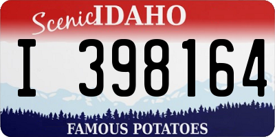 ID license plate I398164