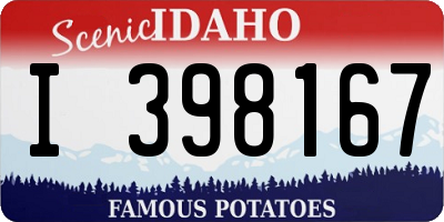 ID license plate I398167